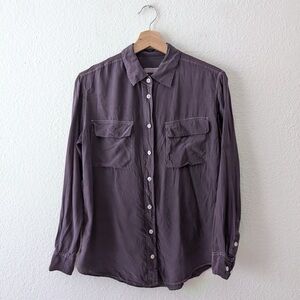 Silk Button-Down Shirt Purple Size S | Equipment Femme